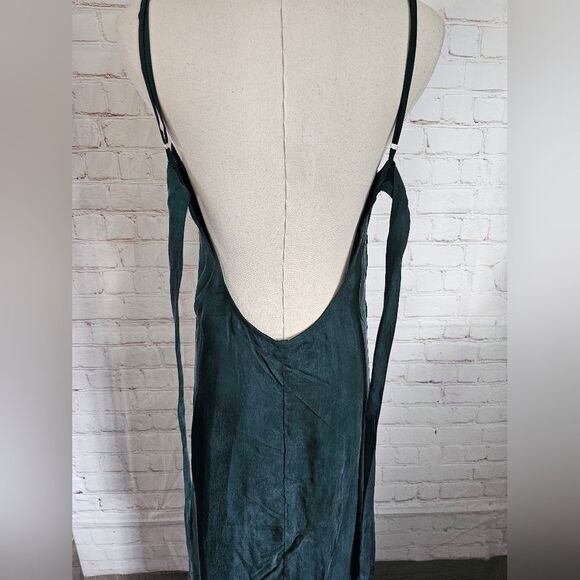 Flynn Skye Matte Silk Maxi Dress | Hunter Green | Size 1 | NWOT - Picture 6 of 12